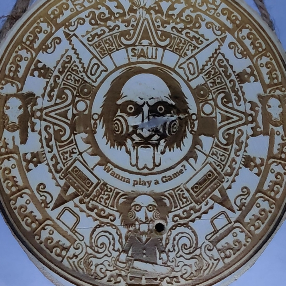 JigSaw Aztec calendar laser engraved art